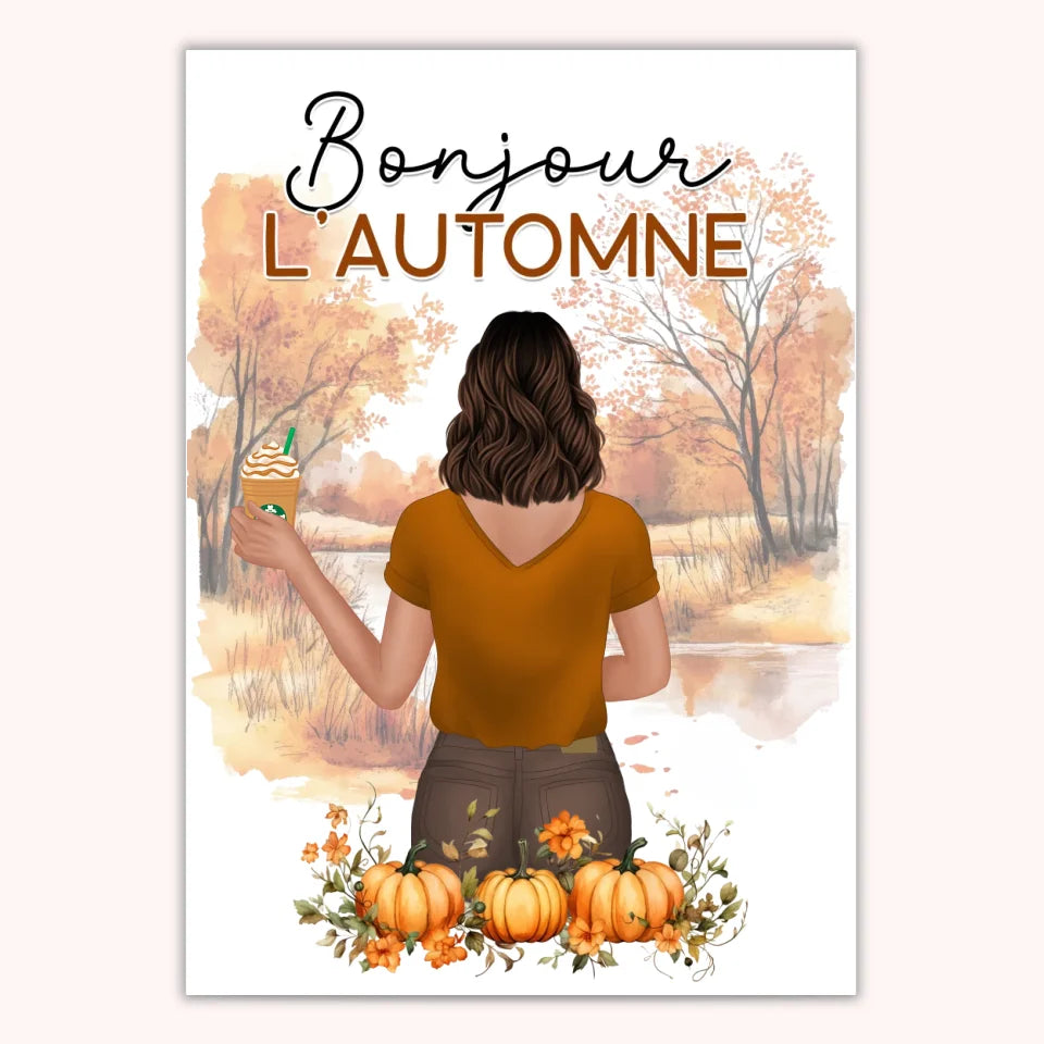 Affiche Personnalisée - Femme Seule - Automne