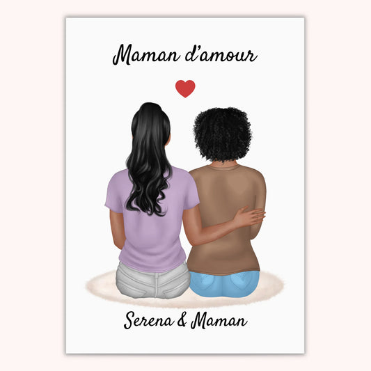 Affiche Personnalisée - Maman et Fille