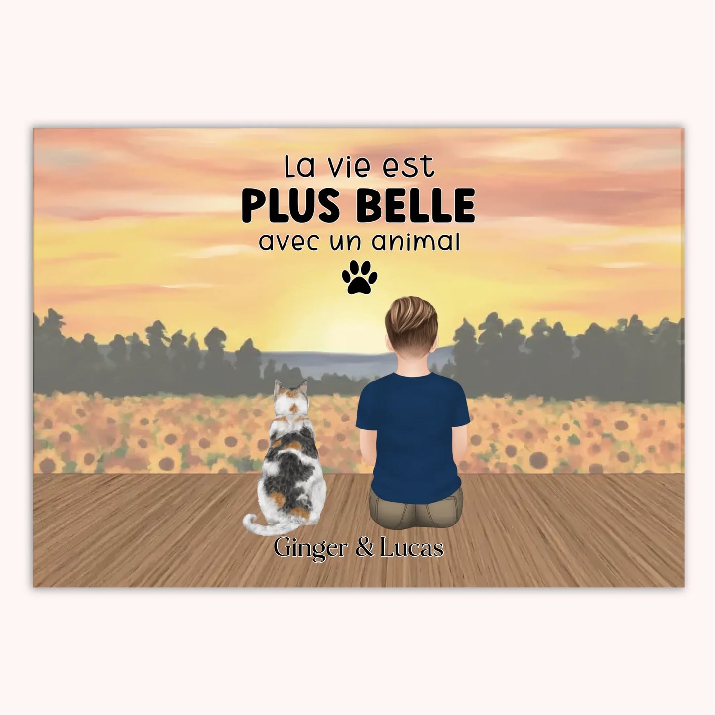 Affiche Personnalisée - Enfant et Animaux