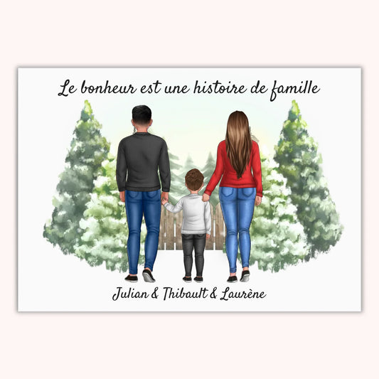 Affiche Personnalisée - Famille Noël