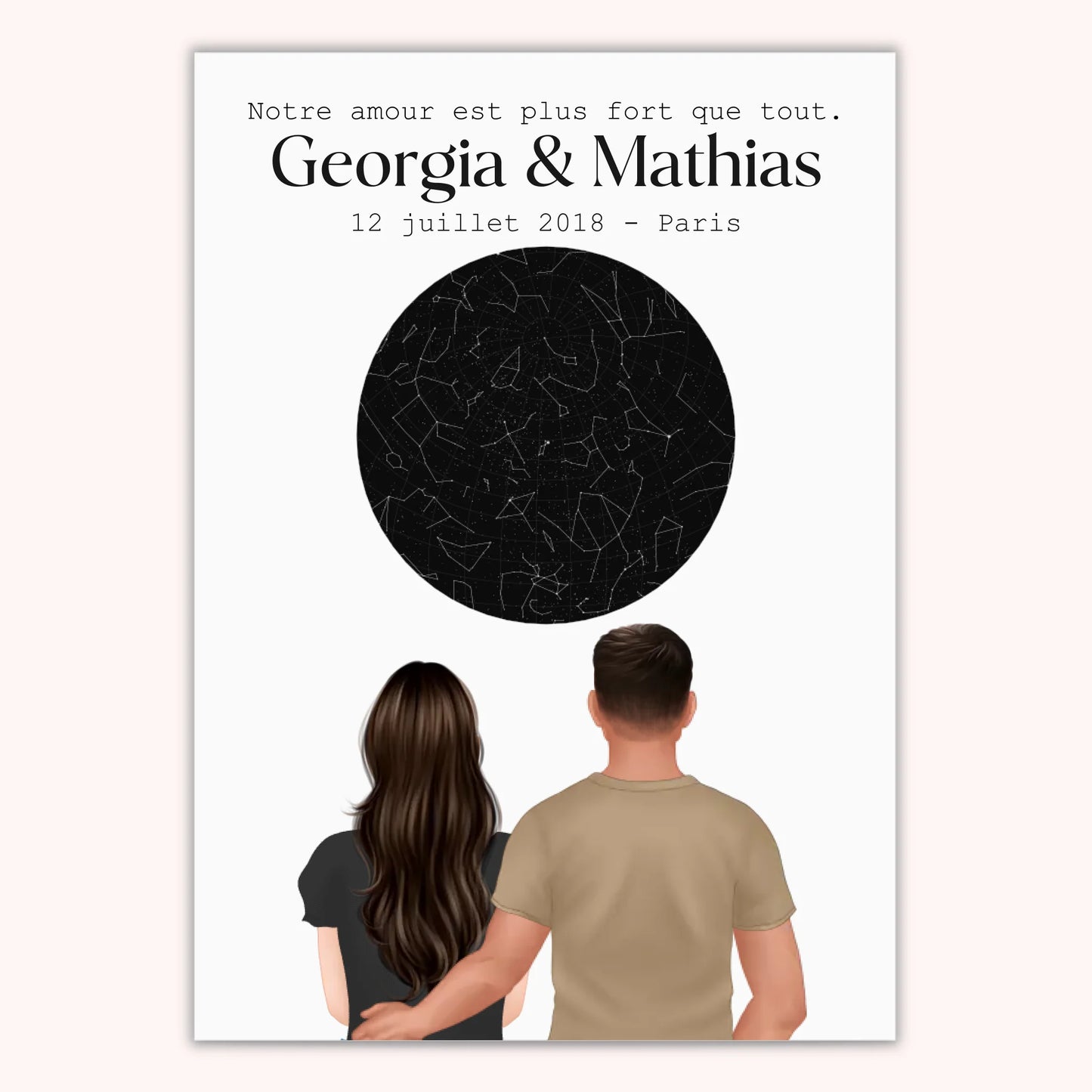 Affiche Personnalisée - Couple Constellation