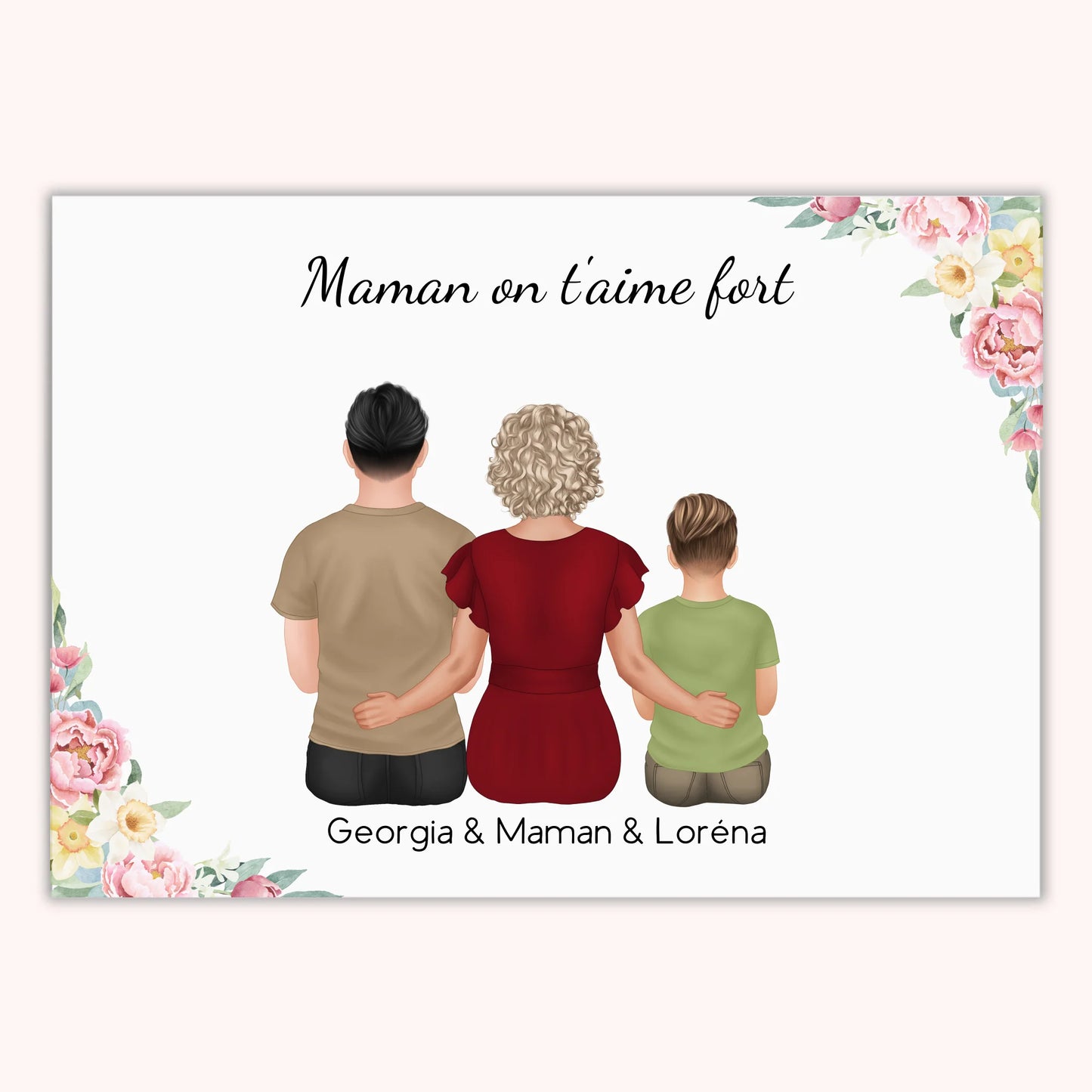 Affiche Personnalisée - Maman et Enfants - Fête des mères