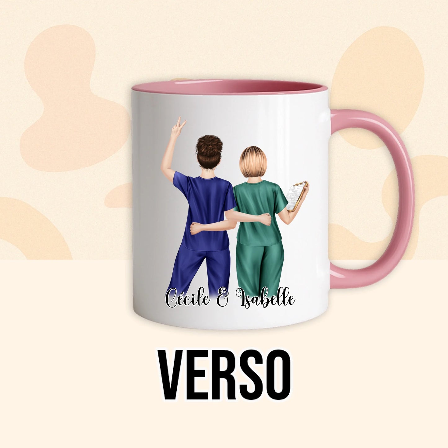 PHOTO PRODUIT TEEINBLUE VERSO MUG ROSE