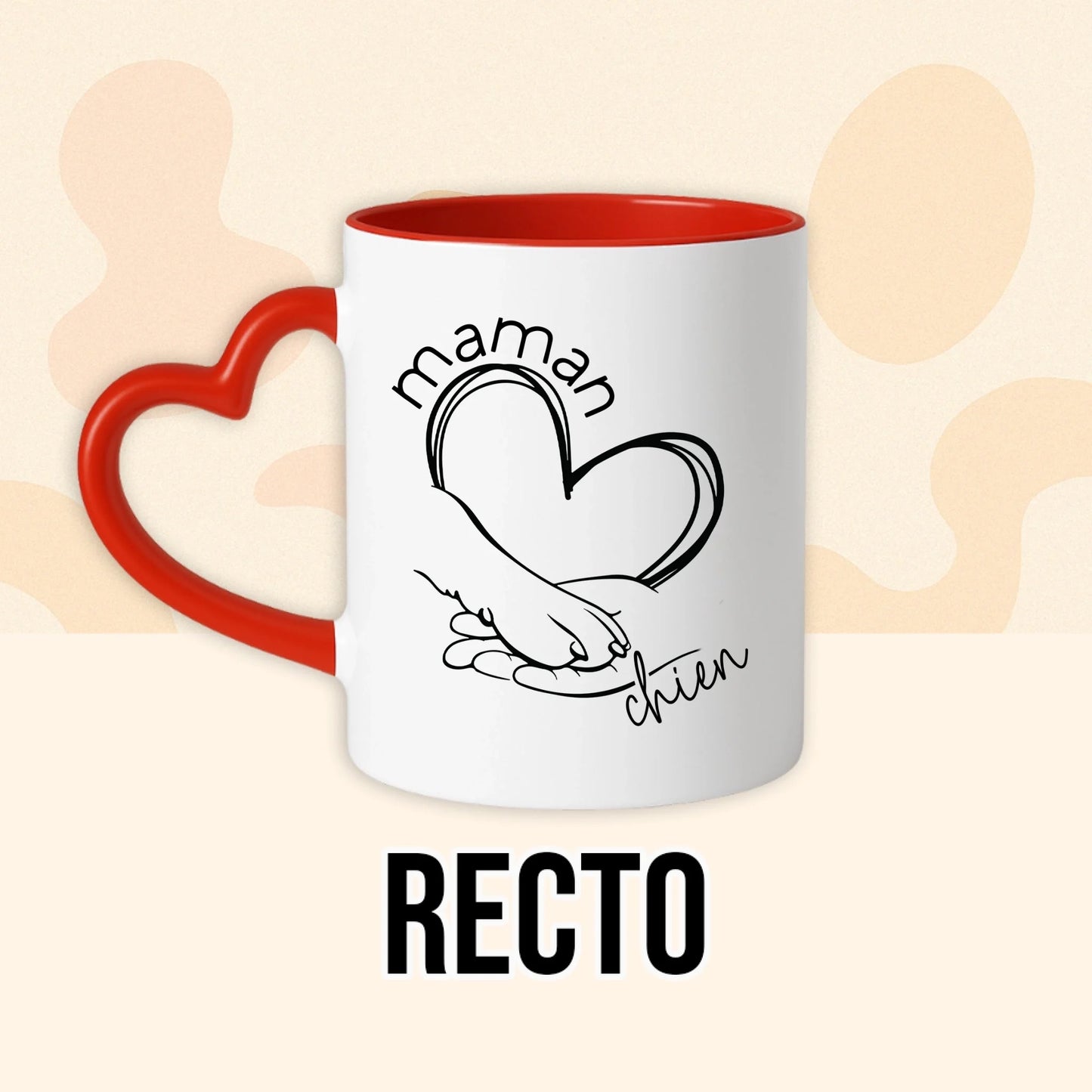 PHOTO PRODUIT TEEINBLUE RECTO MUG ROUGE