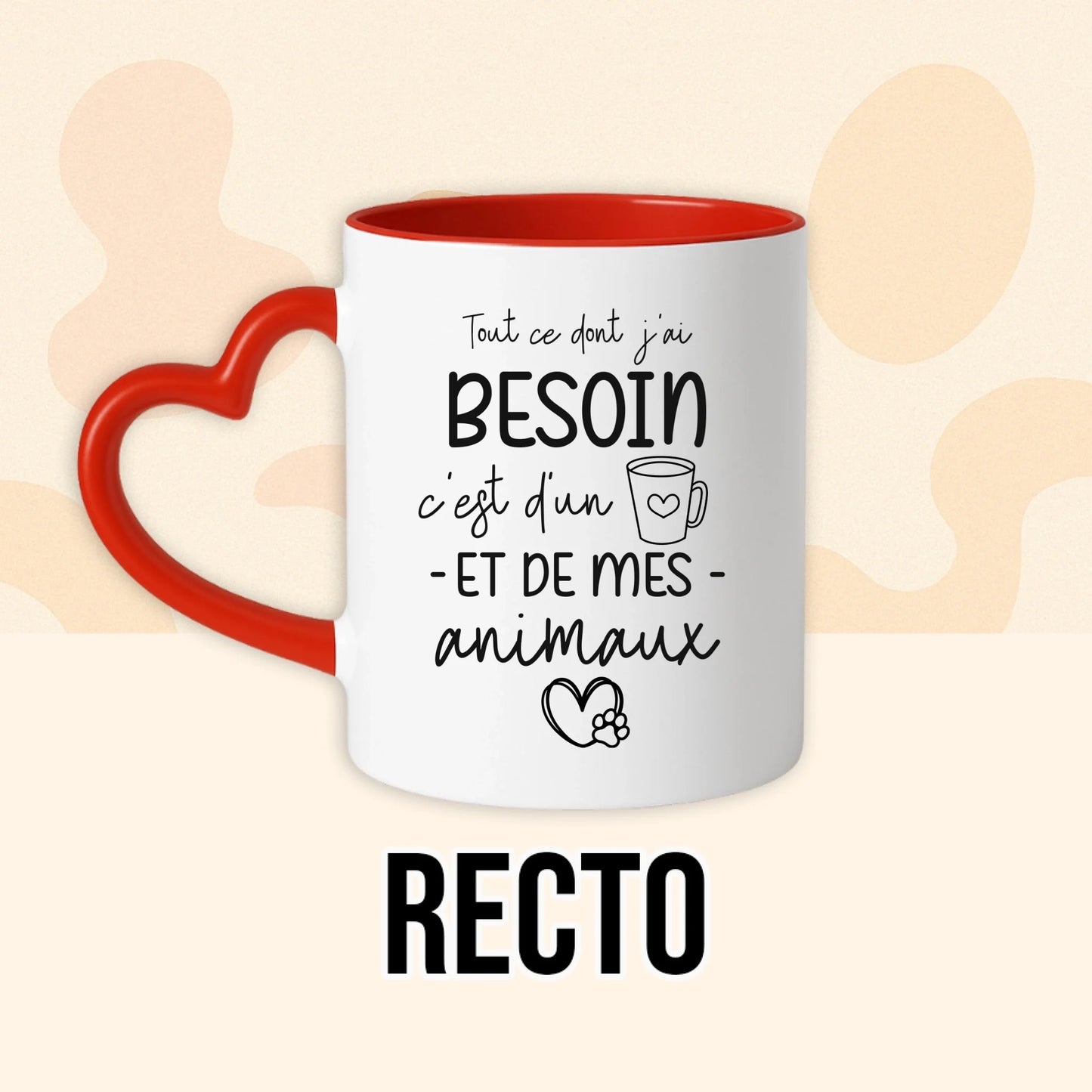 PHOTO PRODUIT TEEINBLUE RECTO MUG ROUGE