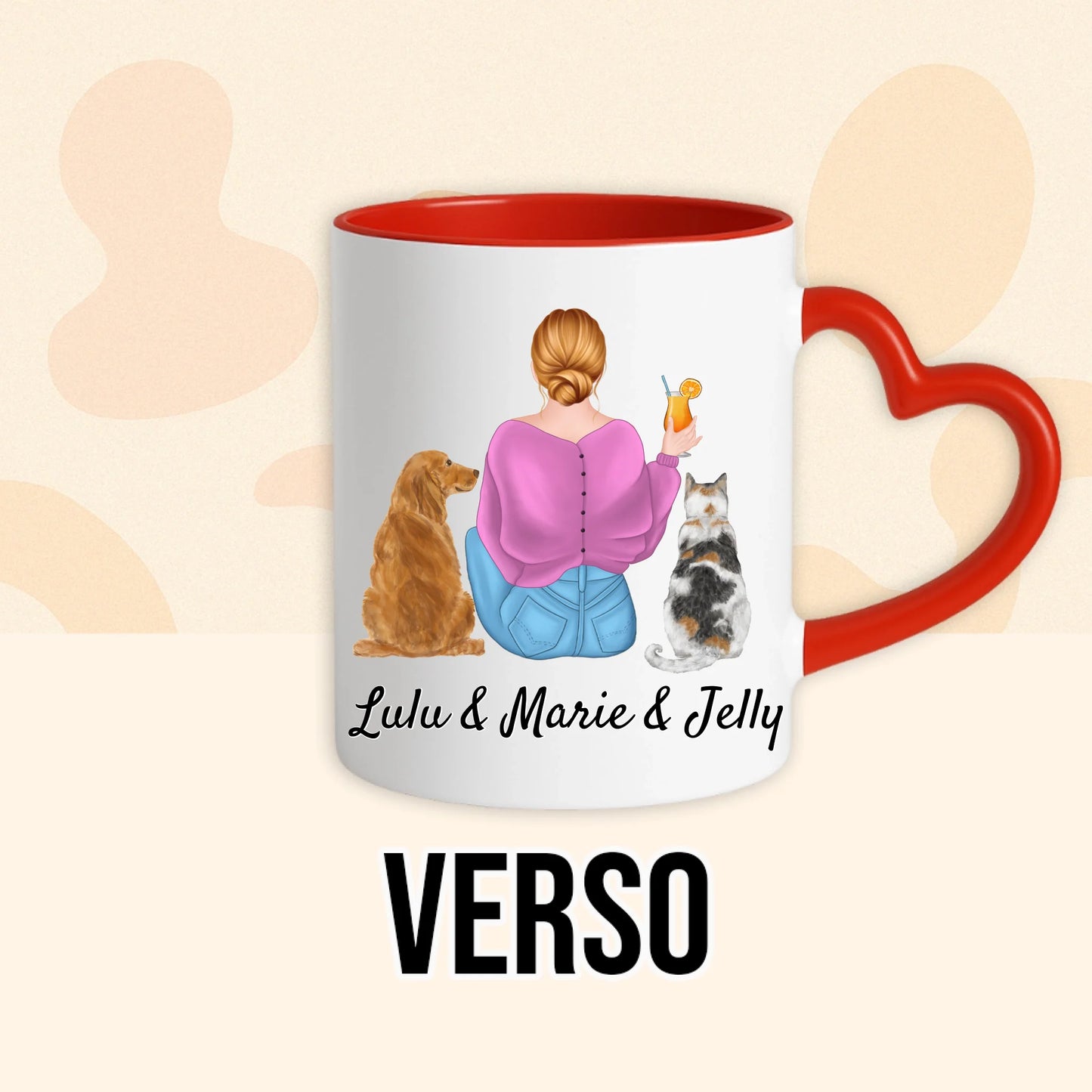 PHOTO PRODUIT TEEINBLUE VERSO MUG ROUGE