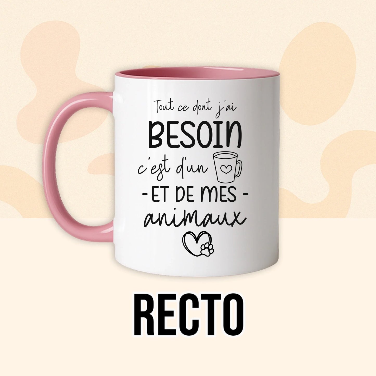 PHOTO PRODUIT TEEINBLUE RECTO MUG ROSE