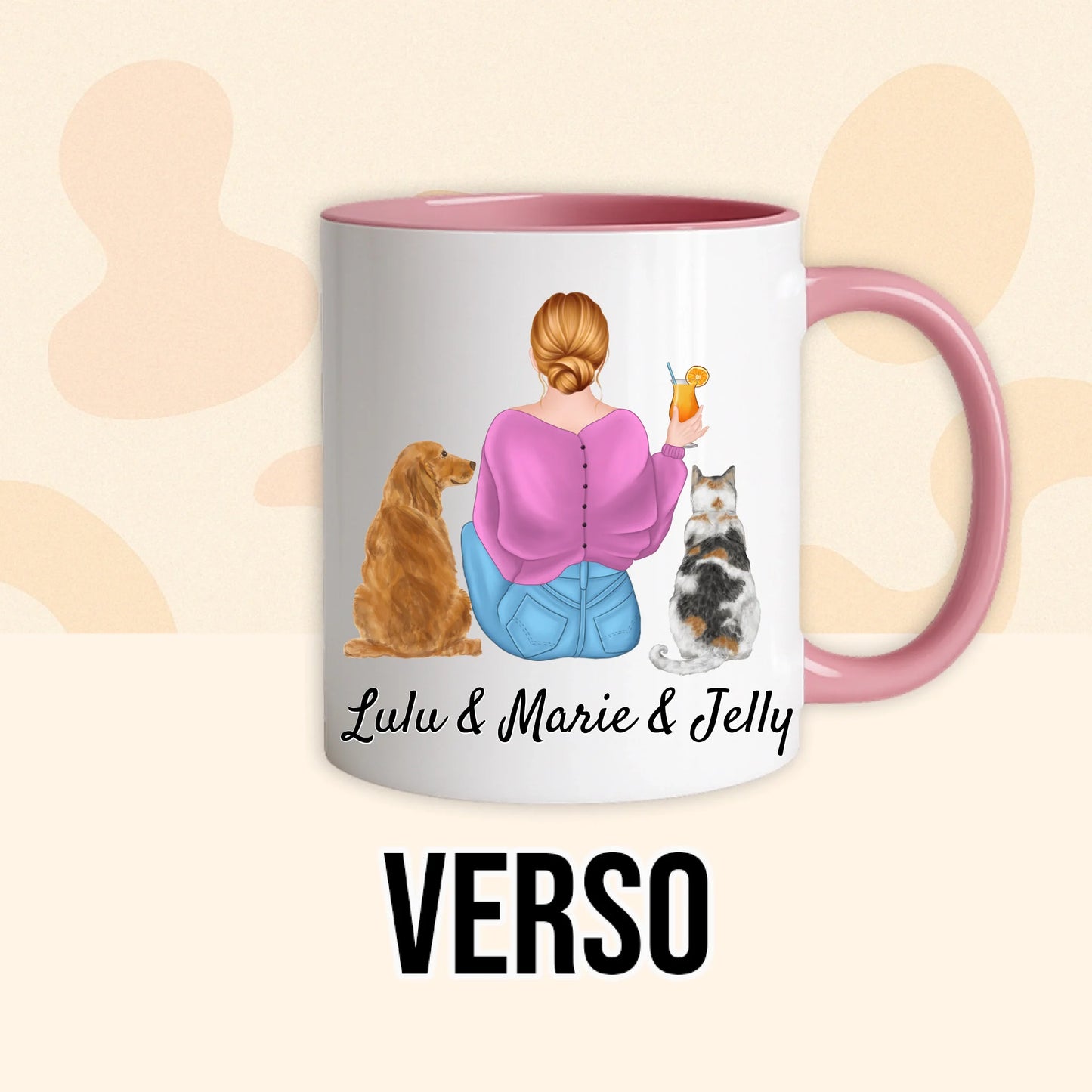 PHOTO PRODUIT TEEINBLUE VERSO MUG ROSE