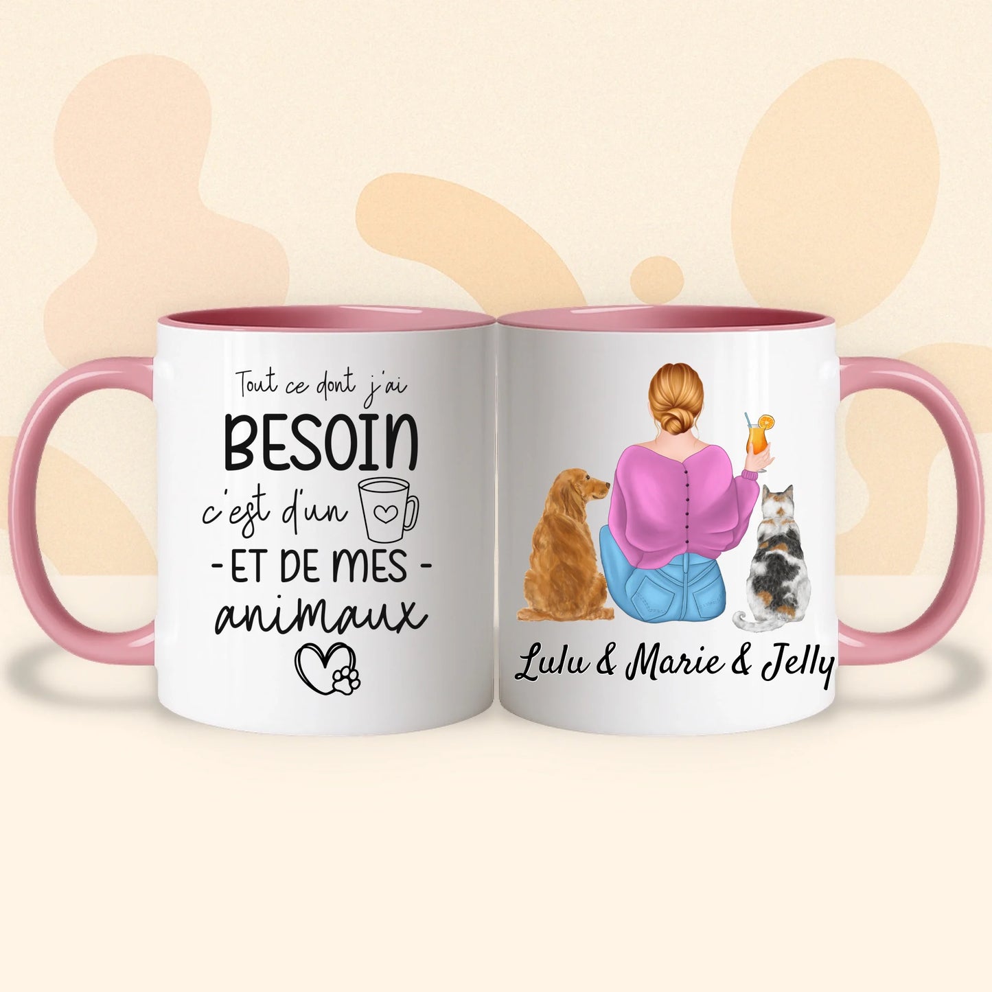 PHOTO PRODUIT TEEINBLUE MUG ROSE 2