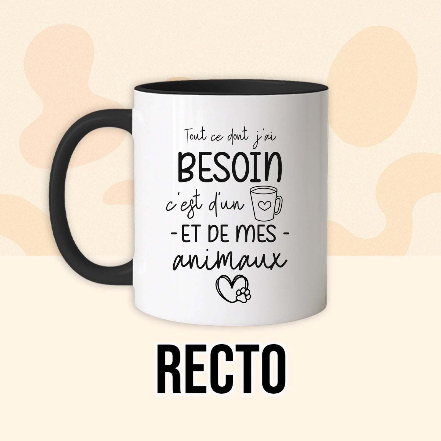 PHOTO PRODUIT TEEINBLUE RECTO MUG NOIR