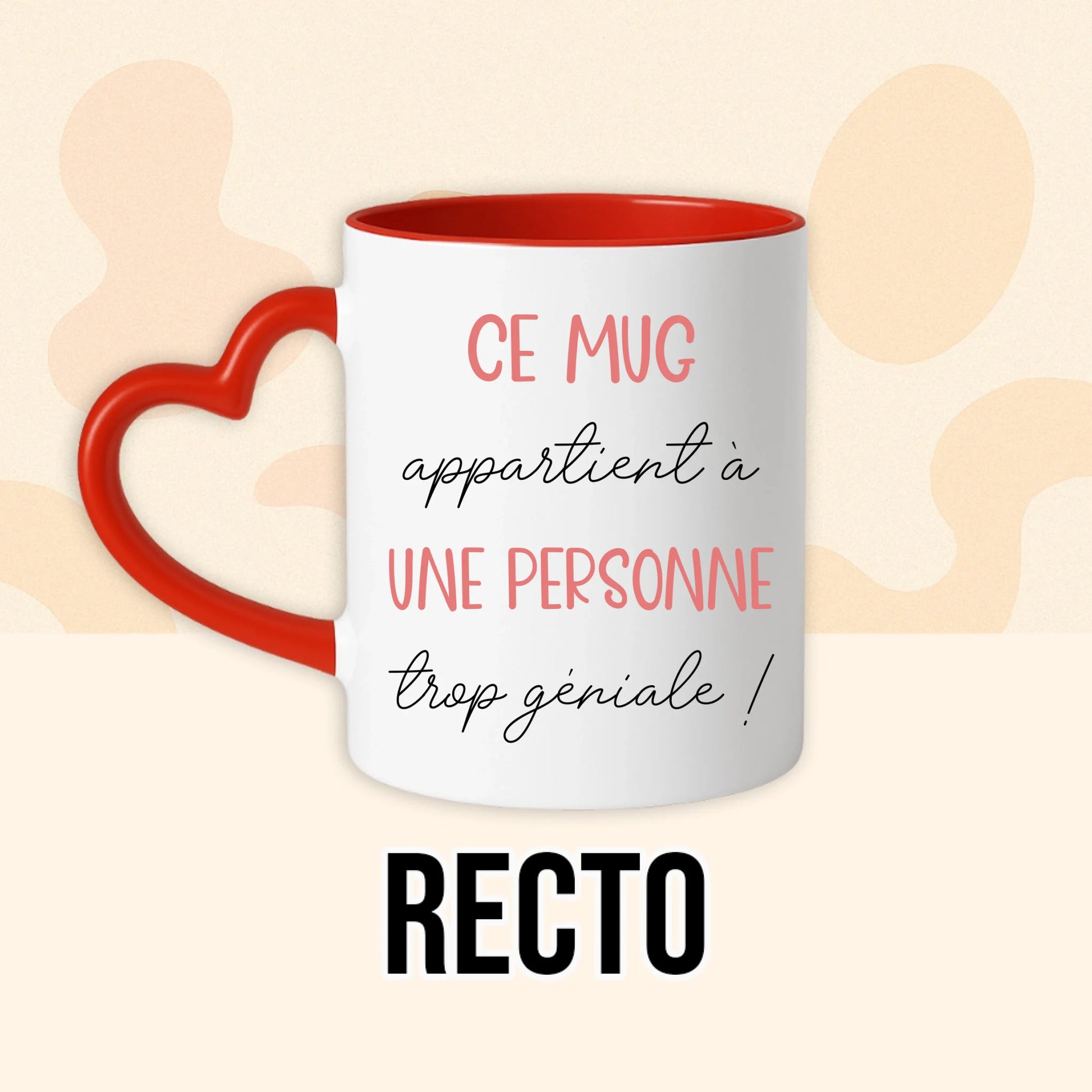 PHOTO PRODUIT TEEINBLUE RECTO MUG ROUGE