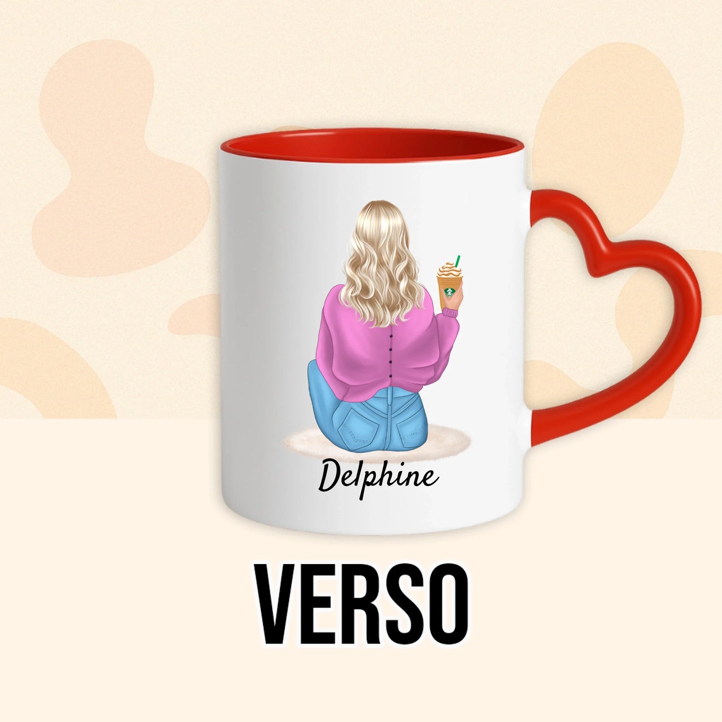 PHOTO PRODUIT TEEINBLUE VERSO MUG ROUGE