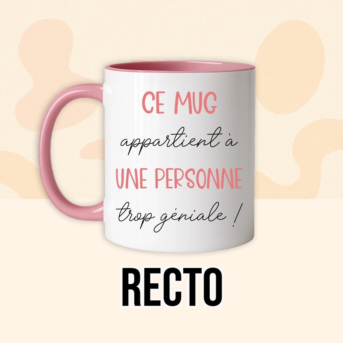 PHOTO PRODUIT TEEINBLUE RECTO MUG ROSE