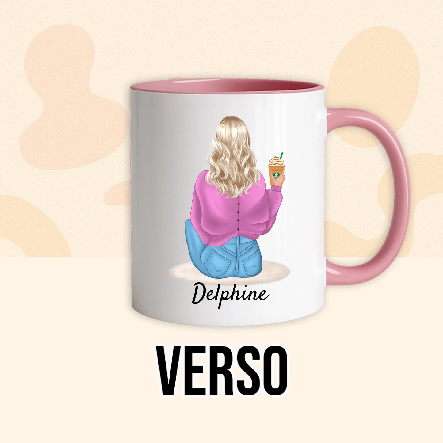 PHOTO PRODUIT TEEINBLUE VERSO MUG ROSE