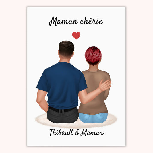 Affiche Personnalisée - Maman et Fils