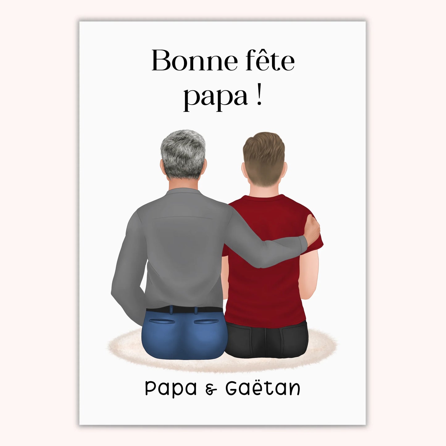 Affiche Personnalisée - Papa et Fils