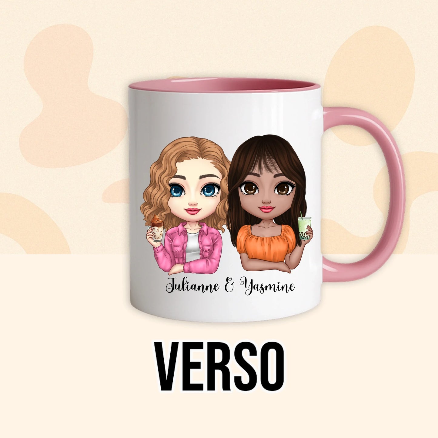 PHOTO PRODUIT TEEINBLUE VERSO MUG ROSE