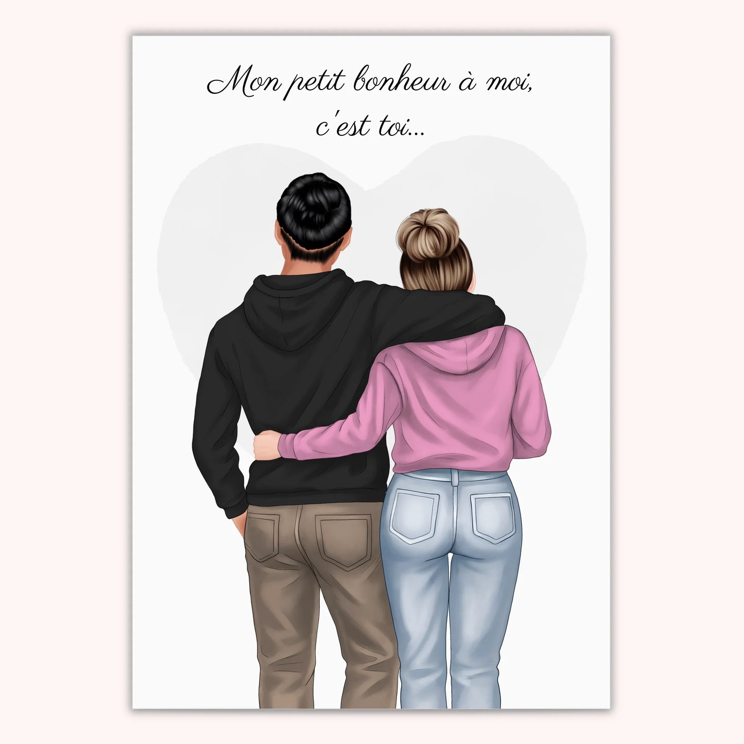 Affiche Personnalisée - Couple - Mon p'tit bonheur à moi, c'est toi...