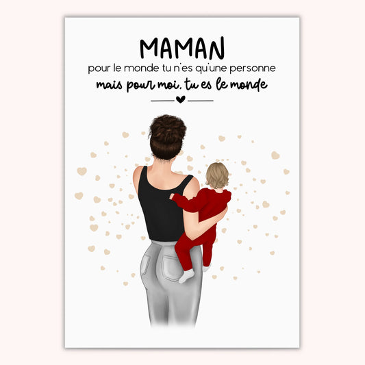 Affiche Personnalisée - Maman et bébé