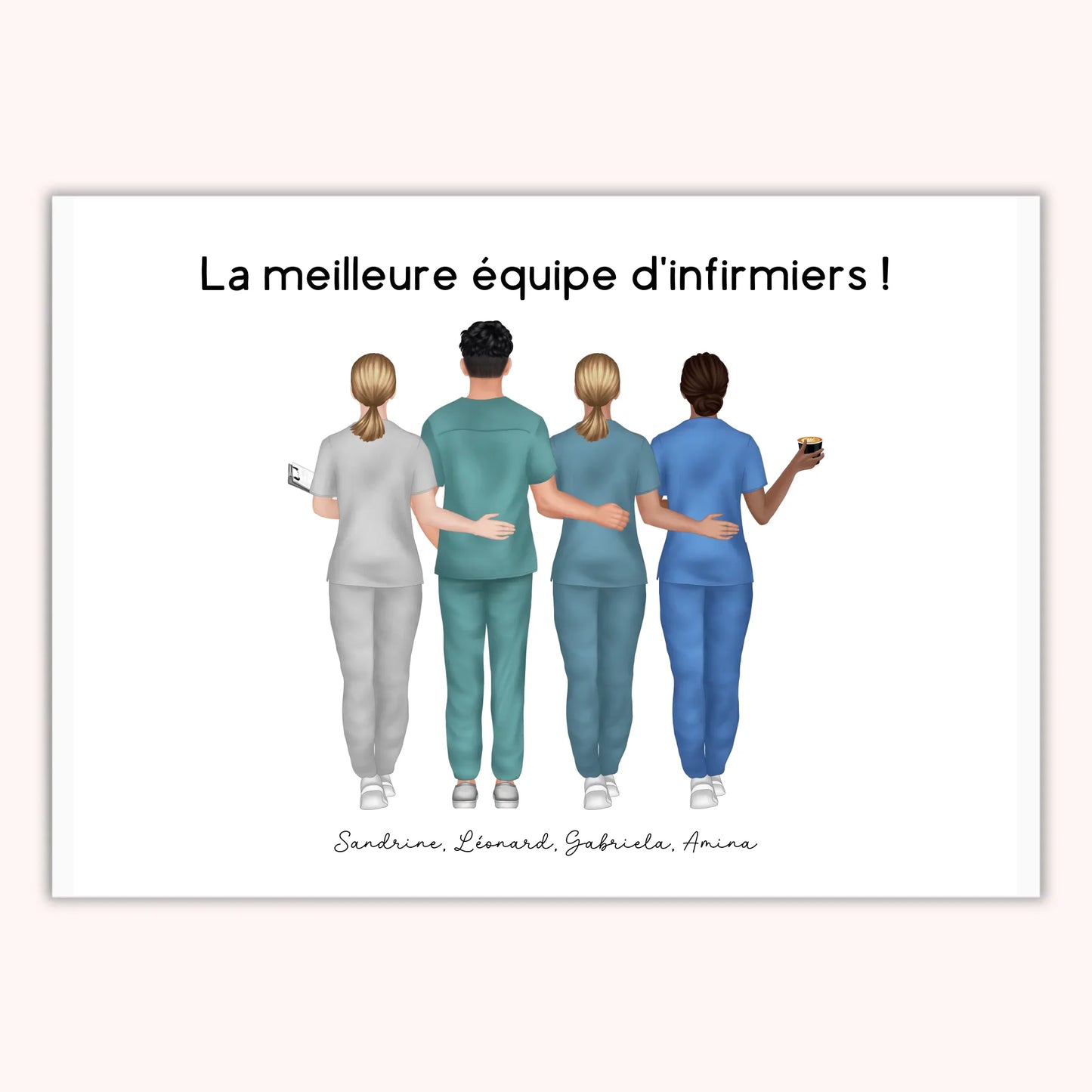 Affiche Personnalisée - Collègue équipe médicale
