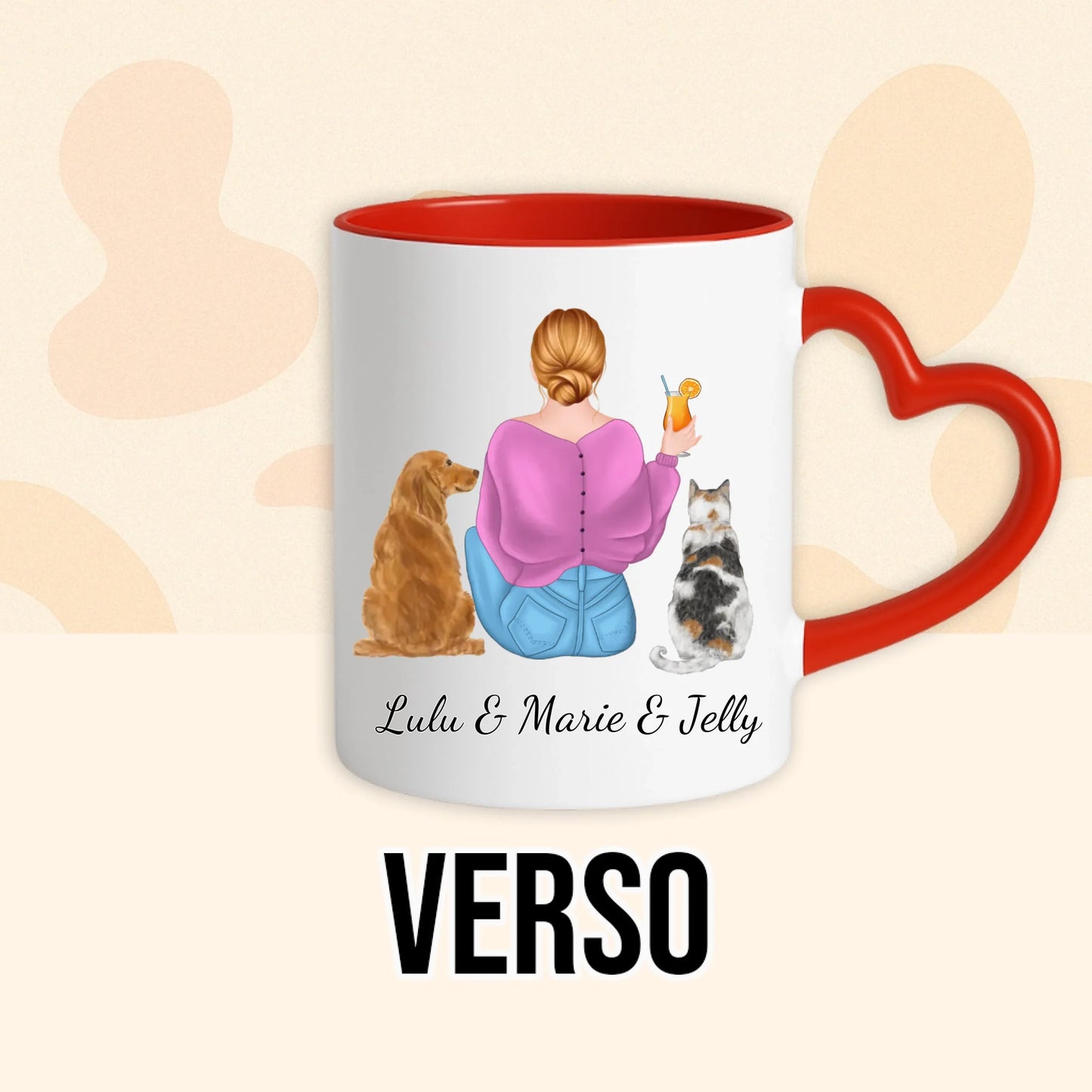 PHOTO PRODUIT TEEINBLUE VERSO MUG ROUGE