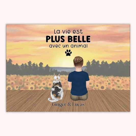Affiche Personnalisée - Enfant et Animaux
