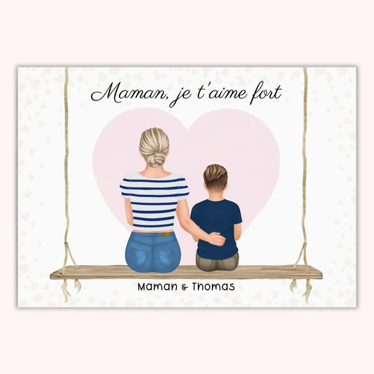 Affiche Personnalisée - Maman et enfants