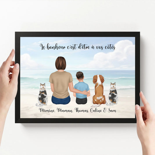 affiche personnalisé paysage avec cadre loofie