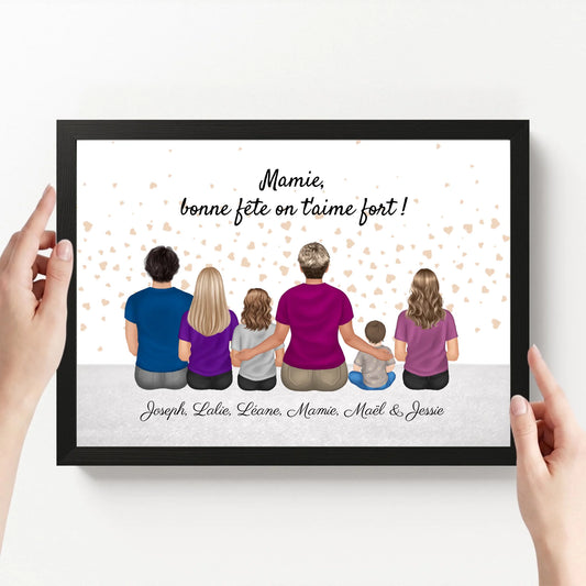 affiche personnalisé paysage avec cadre loofie