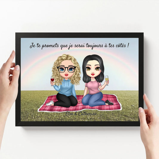 affiche personnalisé paysage avec cadre loofie
