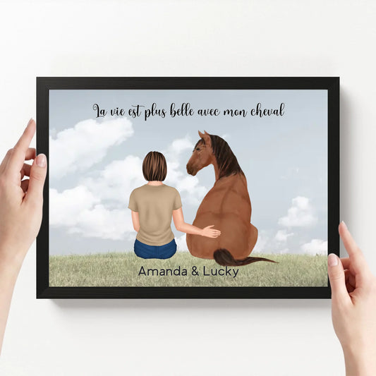 affiche personnalisé paysage avec cadre loofie