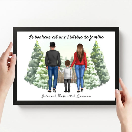 affiche personnalisé paysage avec cadre loofie