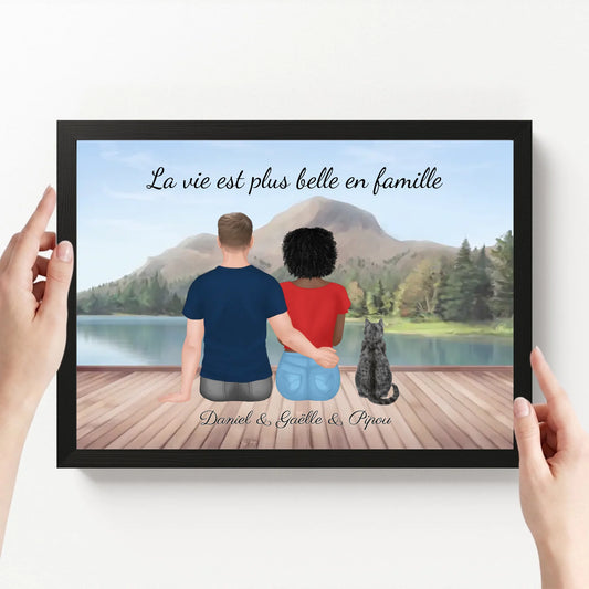 affiche personnalisé paysage avec cadre loofie