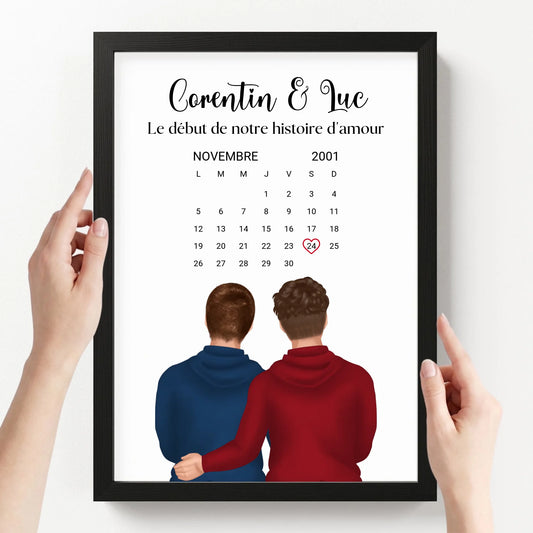 affiche personnalisé portrait avec cadre loofie