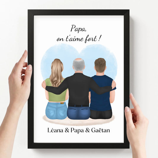 affiche personnalisé portrait avec cadre loofie