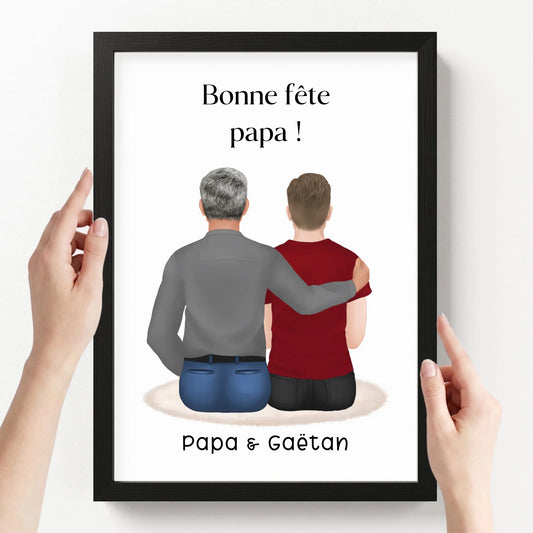 affiche personnalisé portrait avec cadre loofie