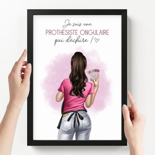 affiche personnalisé portrait avec cadre loofie