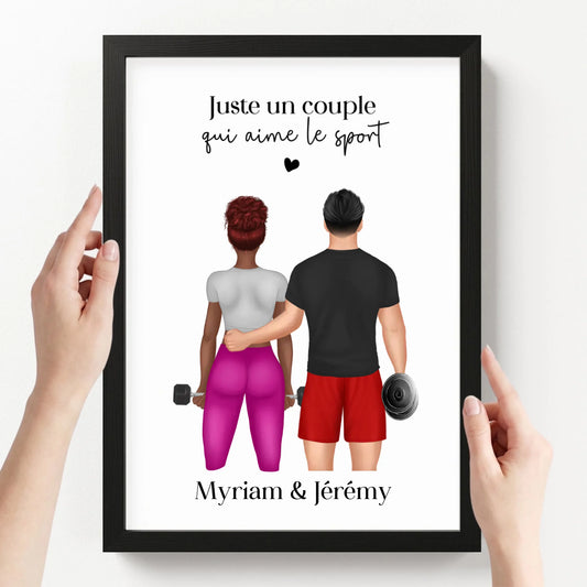 affiche personnalisé portrait avec cadre loofie