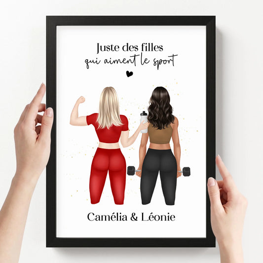 affiche personnalisé portrait avec cadre loofie