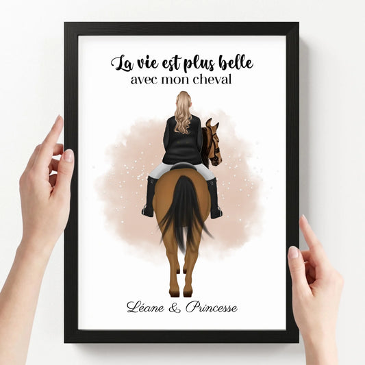 affiche personnalisé portrait avec cadre loofie