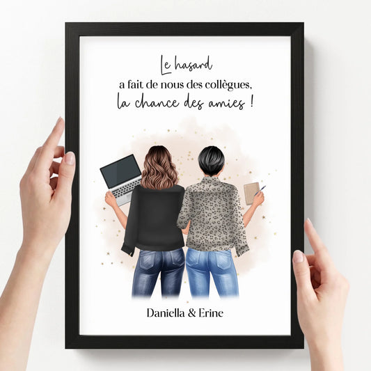 affiche personnalisé portrait avec cadre loofie