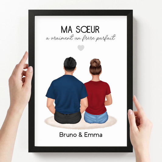 affiche personnalisé portrait avec cadre loofie