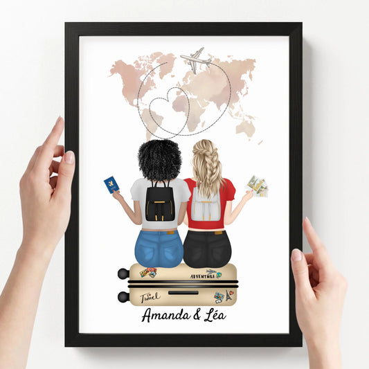 affiche personnalisé portrait avec cadre loofie