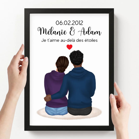 affiche personnalisé portrait avec cadre loofie