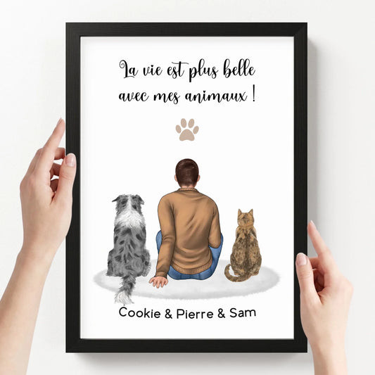 affiche personnalisé portrait avec cadre loofie
