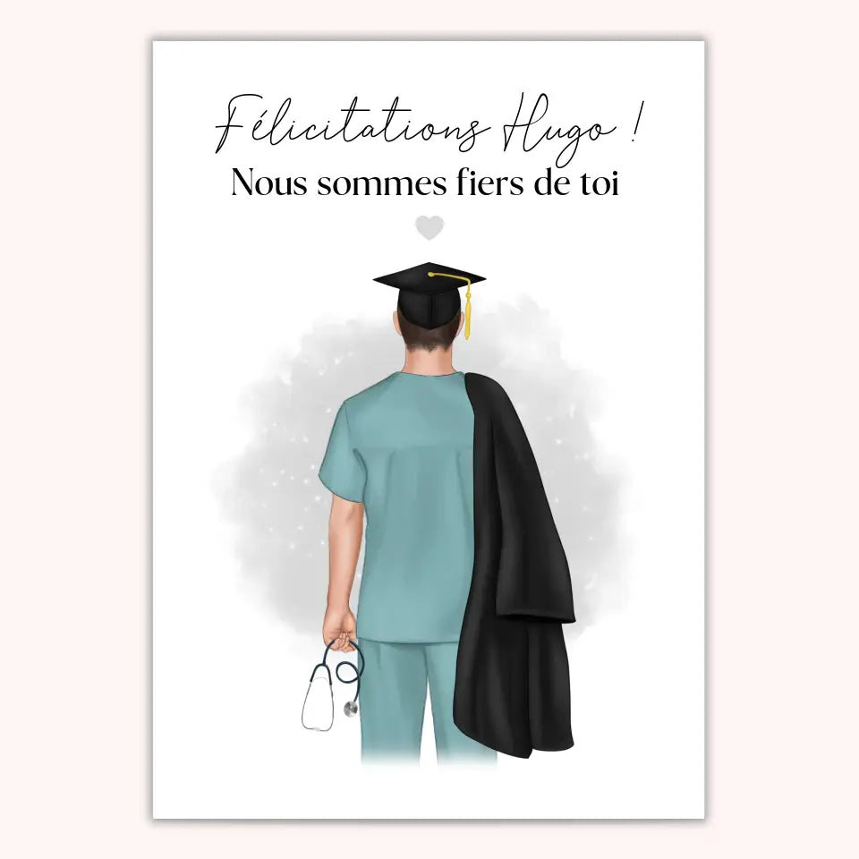 Affiche Personnalisée - Diplôme Médical Homme