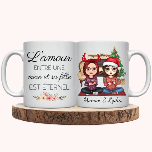 Mug Personnalisé - Maman et Fille Noël