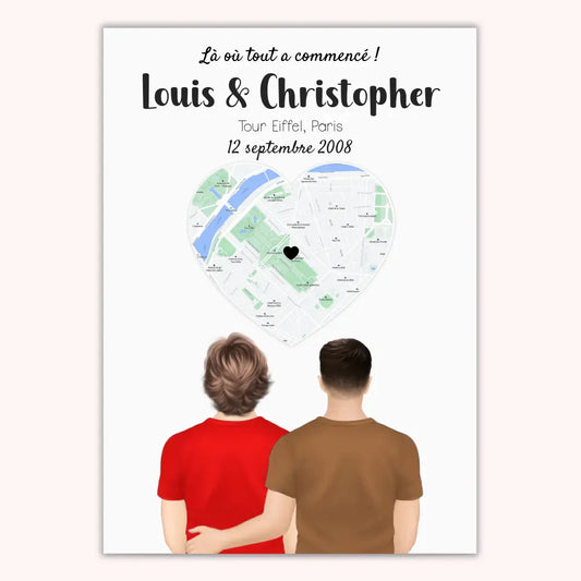 Affiche Personnalisée - Couple Gay Lieu Première Rencontre