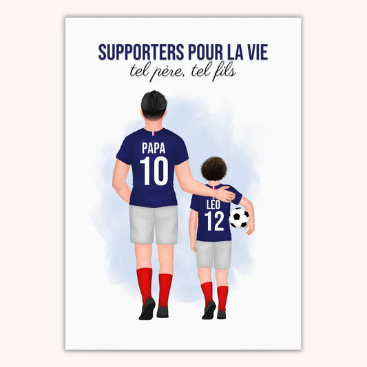 Affiche Personnalisée - Football Papa et Enfant