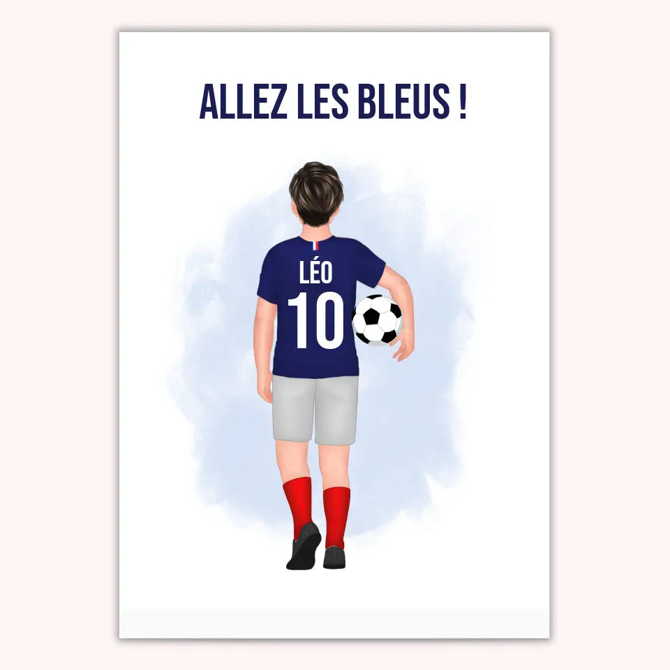 Affiche Personnalisée - Garçon fan de Football